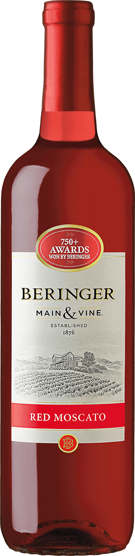 Red Moscato wine bottle