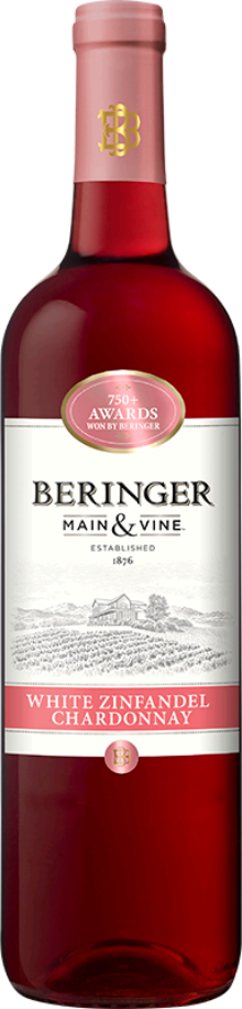 Beringer Main & Vine White Zinfandel California Collection Rose Wine, 750  ml Glass, ABV 12.00% 